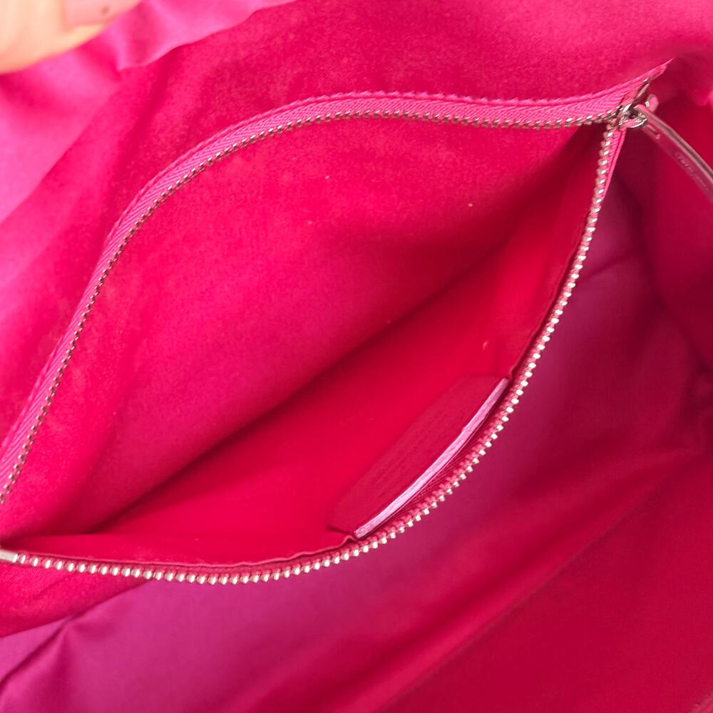 Salvatore Ferragamo Verve Pink Woven Satin Tote - Picture 15 of 16